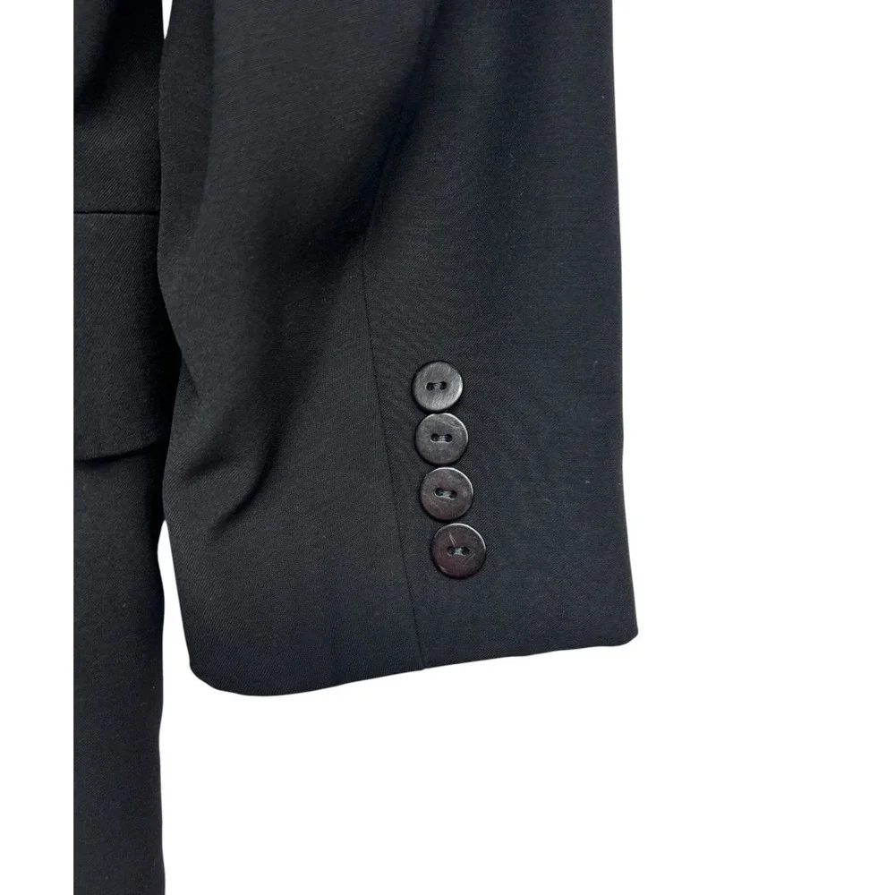 vtg Oxxford 46R Black Tuxedo Jacket Blazer Grosgrain Formal Dinner Wool Evening